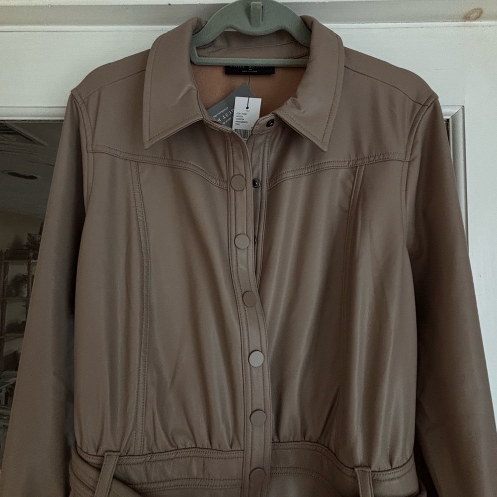 Lane Bryant Utility Jumpsuit faux leather